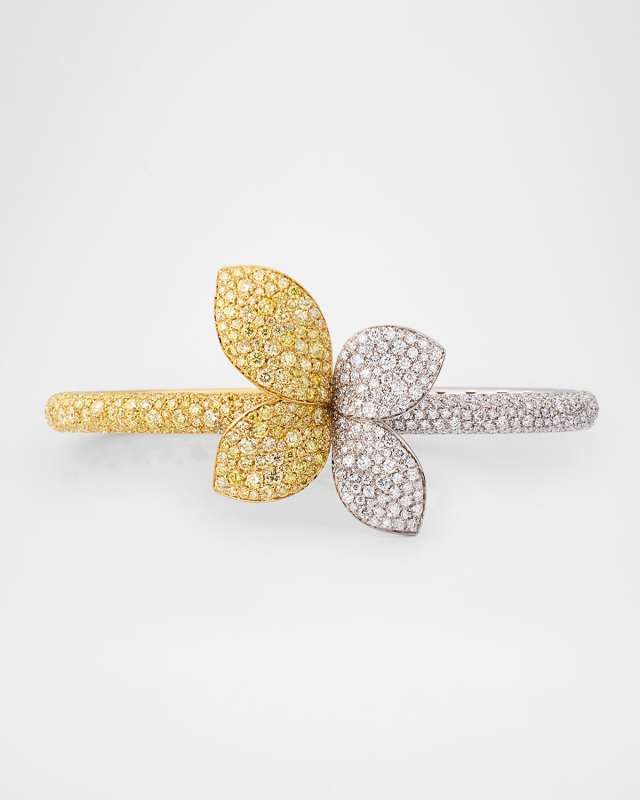 Giardini Segreti 18K Gold Bracelet with Yellow and White Diamonds